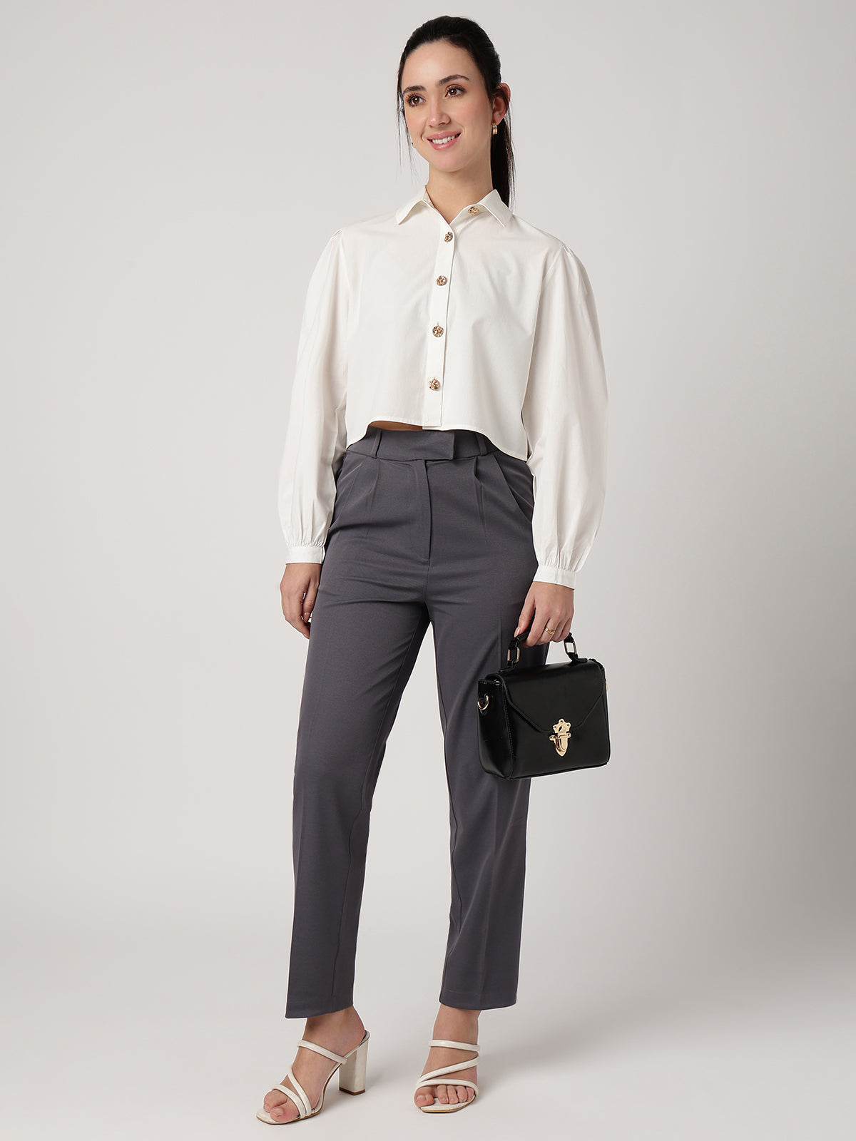 Iconic 100% Cotton Cropped Shirt