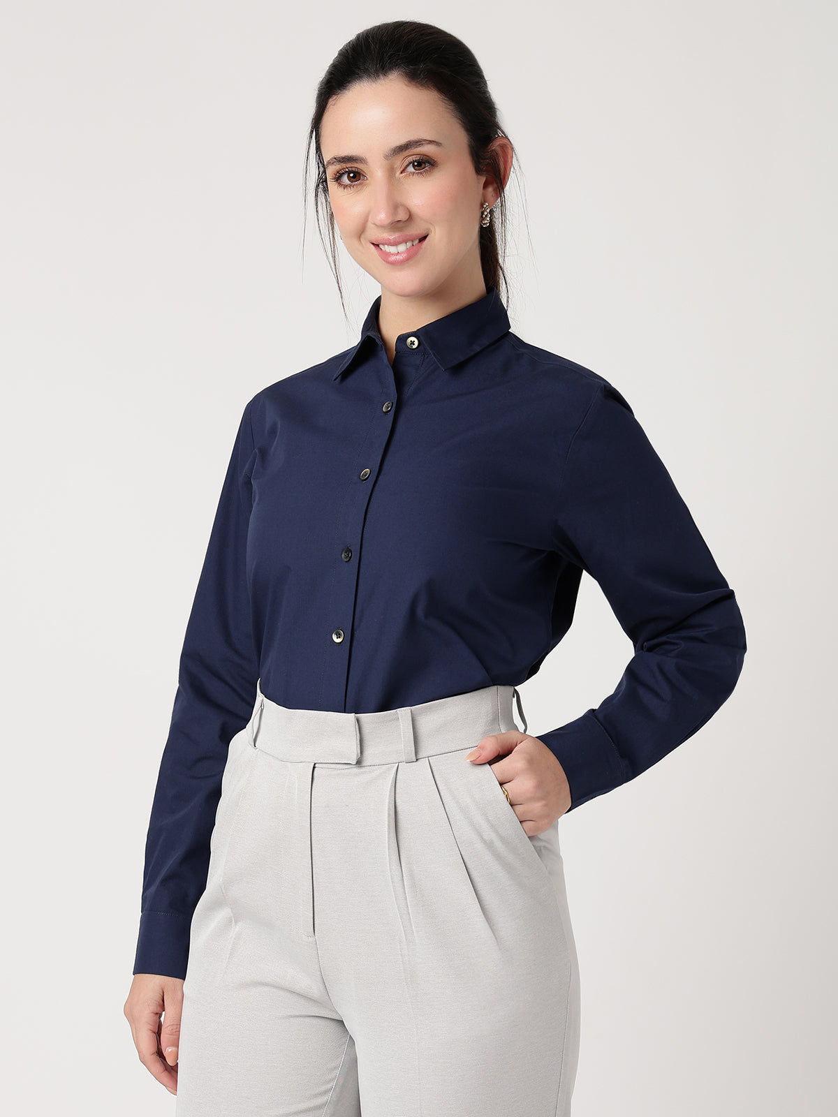 Classic 100% Cotton Navy Shirt