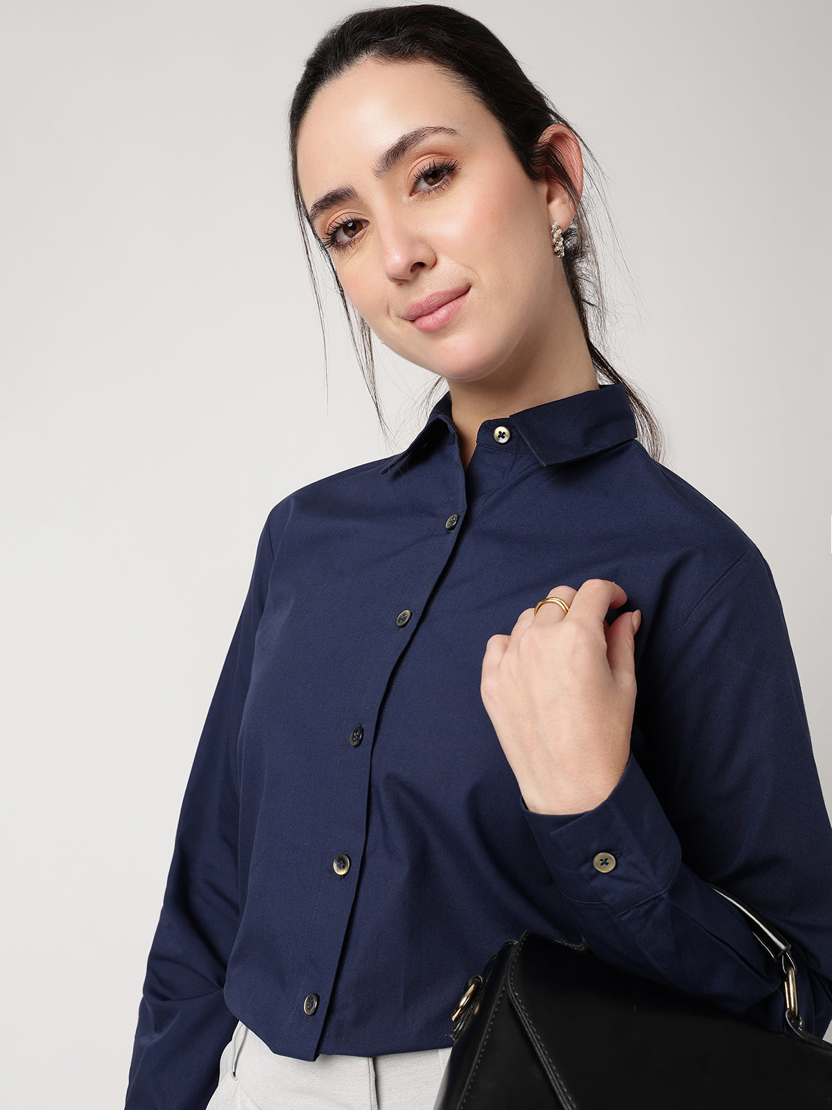 Classic 100% Cotton Navy Shirt