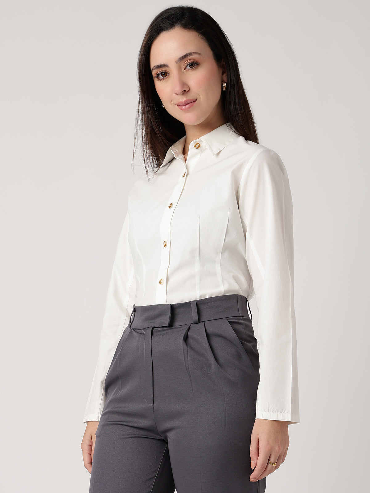 Tailored Poplin White Shirt