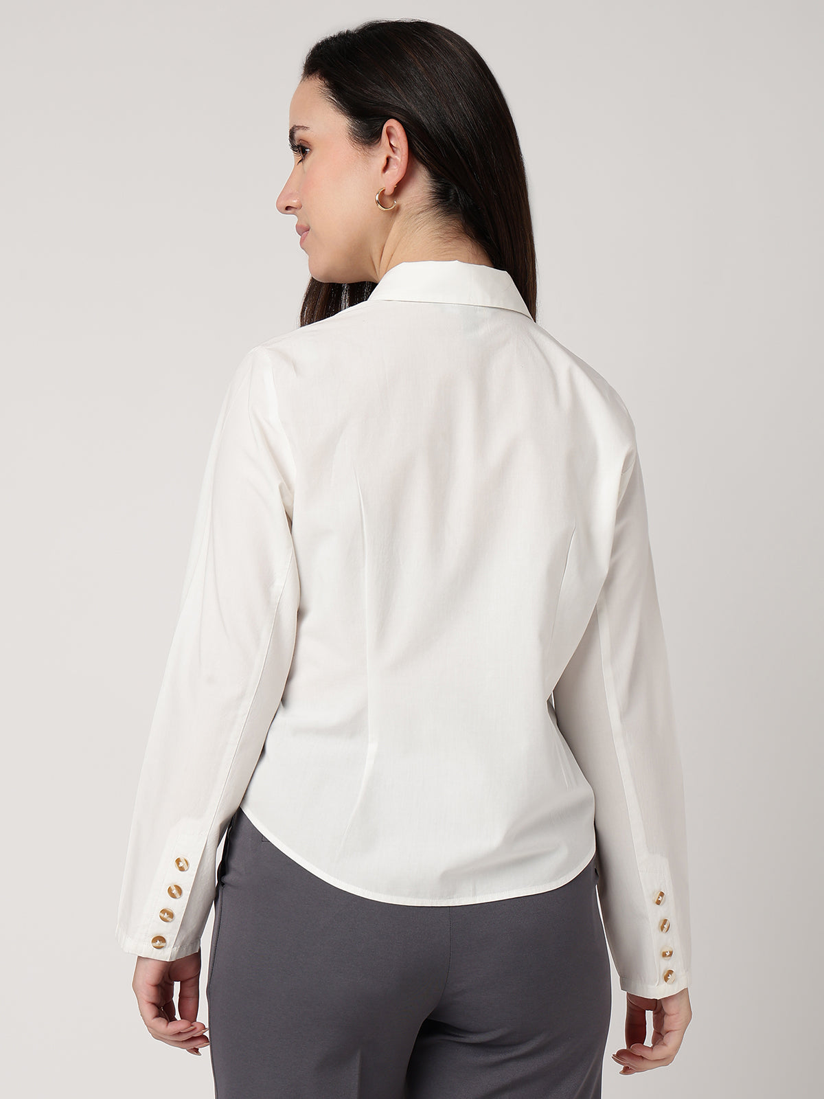 Tailored Poplin White Shirt