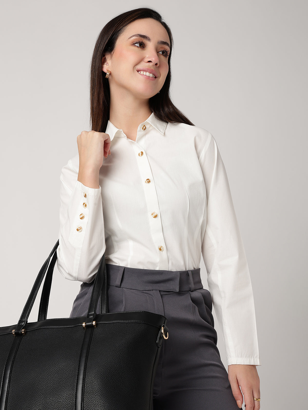 Tailored Poplin White Shirt