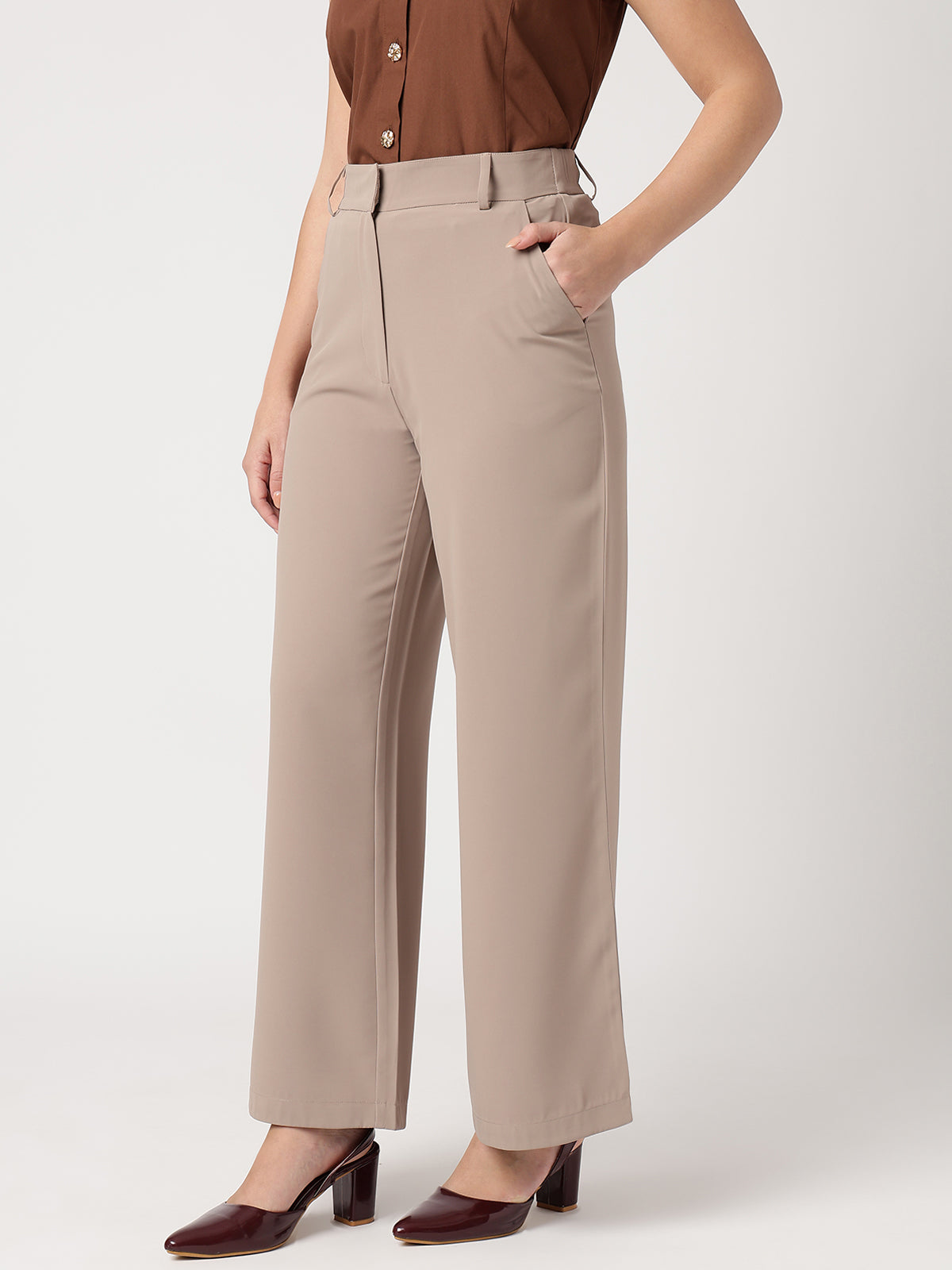 BreezeFlow Fawn Wide Leg Pants