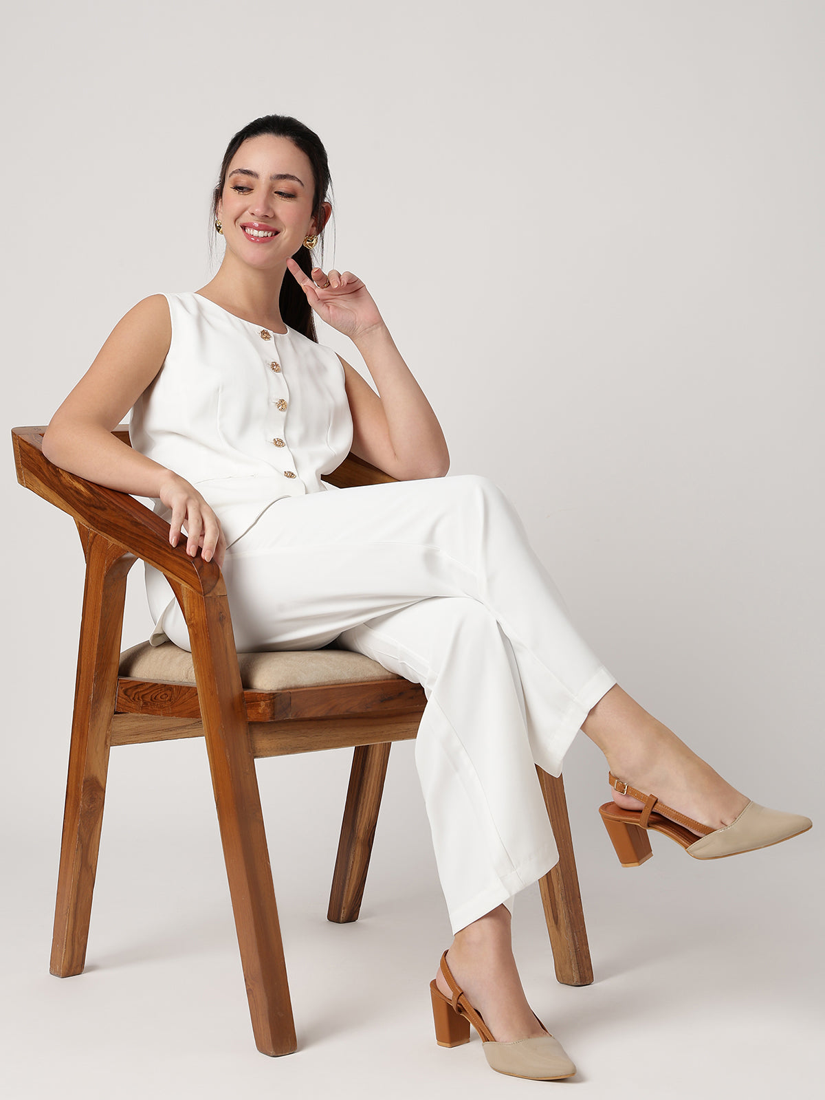 White Tailored Waistcoat