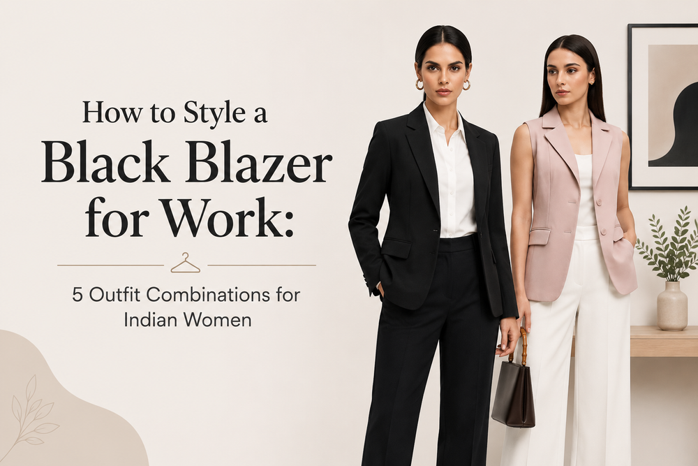 How to Style a Black Blazer for Work: 5 Outfit Combinations for Indian Women