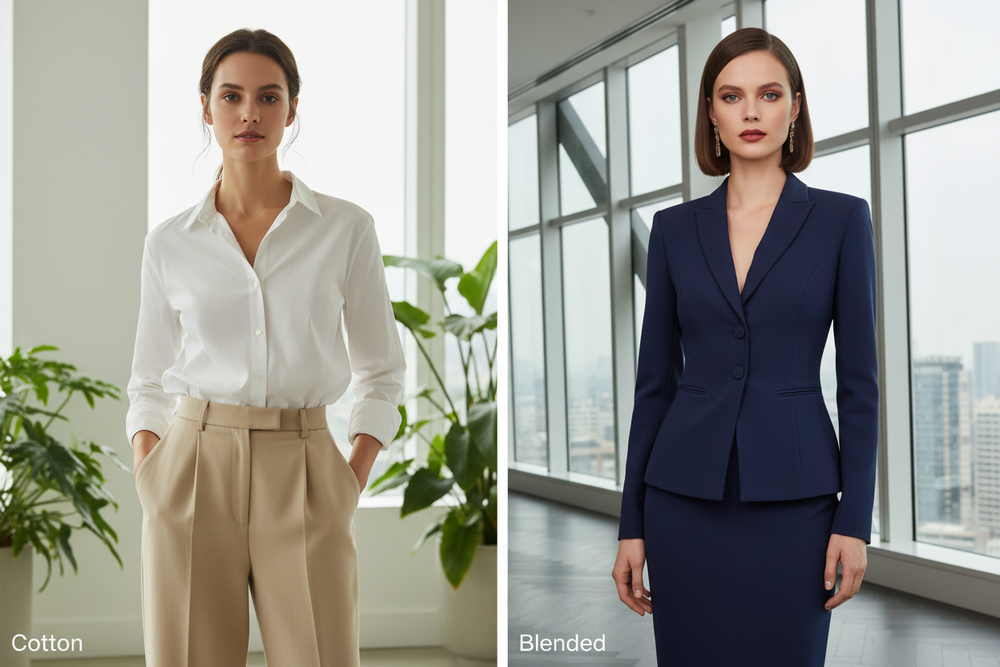 Cotton vs Blended Fabrics for Office Wear