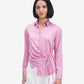 Pink Side Knot Detail Styling Shirt