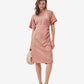 Luxe Satin Ruched Dress
