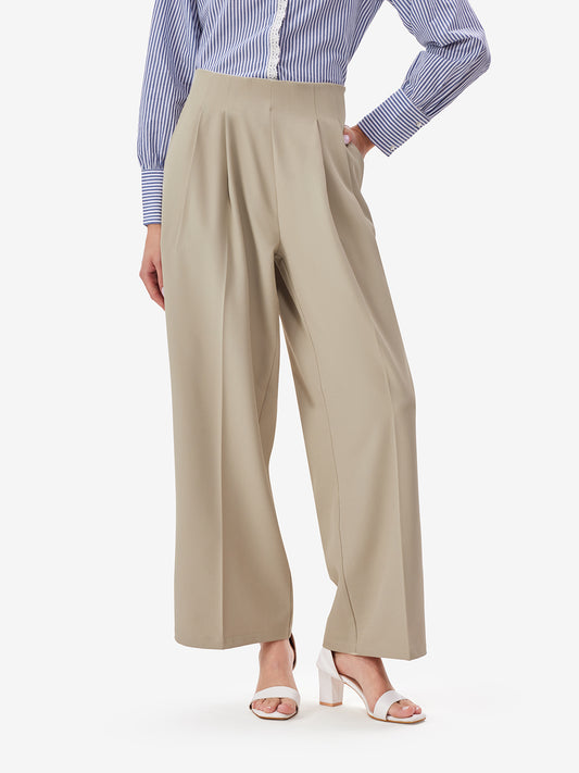 High-Waist Wide Leg Korean Pants