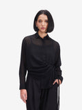 Black Ruched Shirt