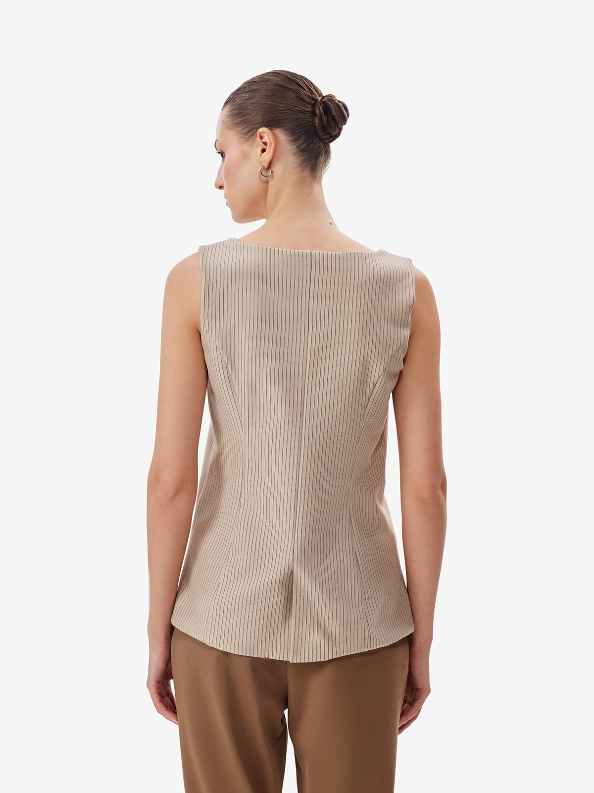 Pinstriped Tailored Waistcoat