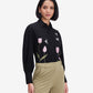 Luxe Black Floral Embroidered Shirt