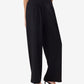 Black High-Waist Wide Leg Korean Pants