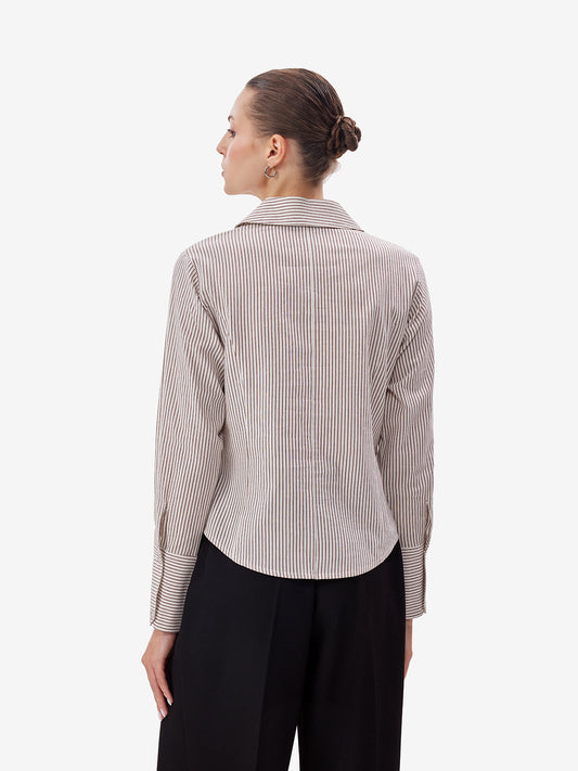 Brown Striped Shirt