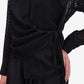Black Sheer Shirt with Side Knot Detail