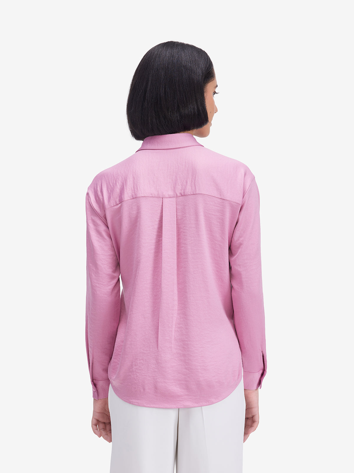 Pink Side Knot Detail Styling Shirt