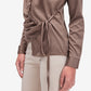 Brown Side Knot Detail Styling Shirt