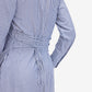 Blue & White Striped Tie-Back Shirt Dress
