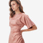 Luxe Satin Ruched Dress