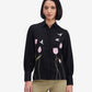 Luxe Black Floral Embroidered Shirt