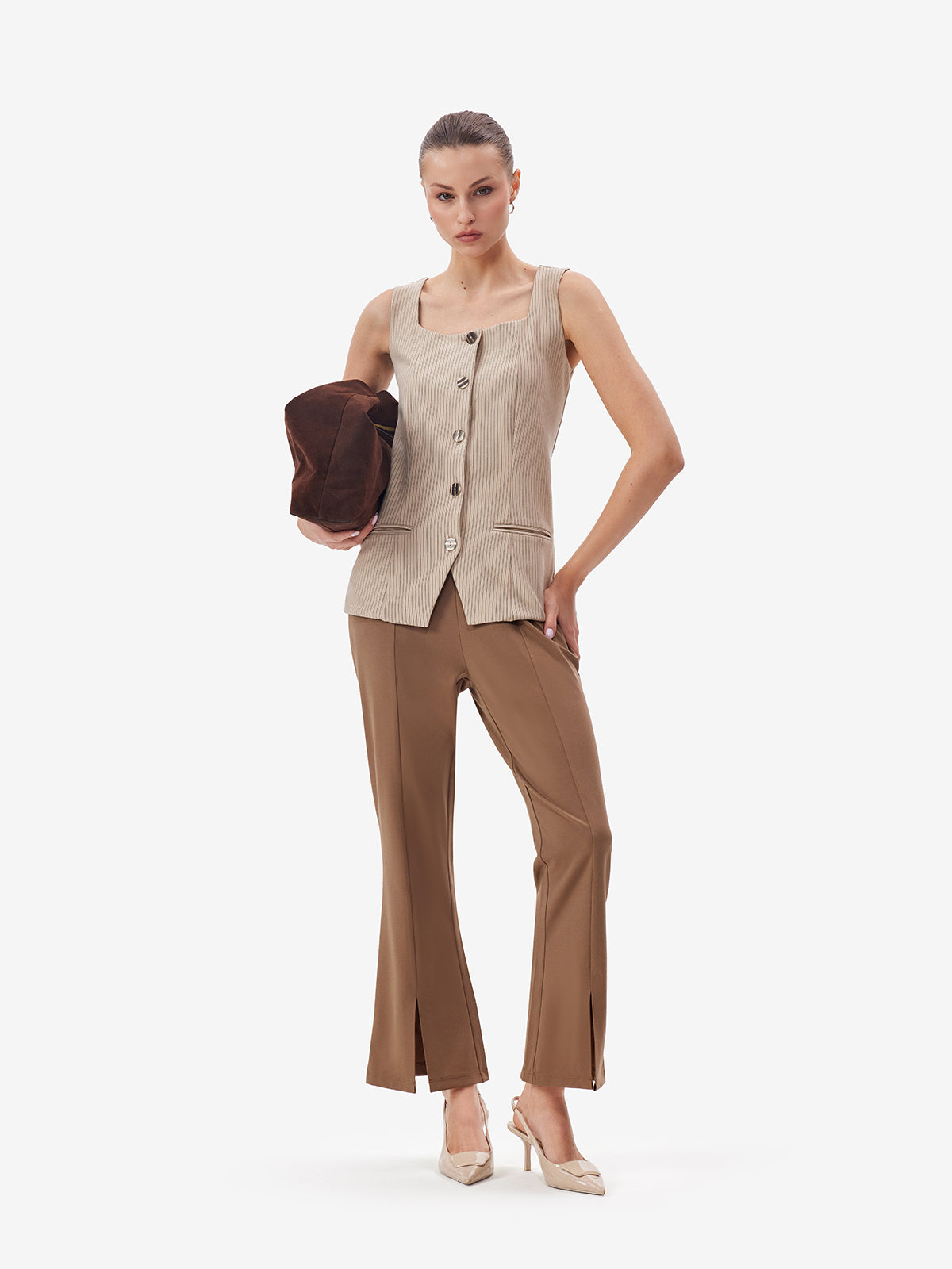 Pinstriped Tailored Waistcoat