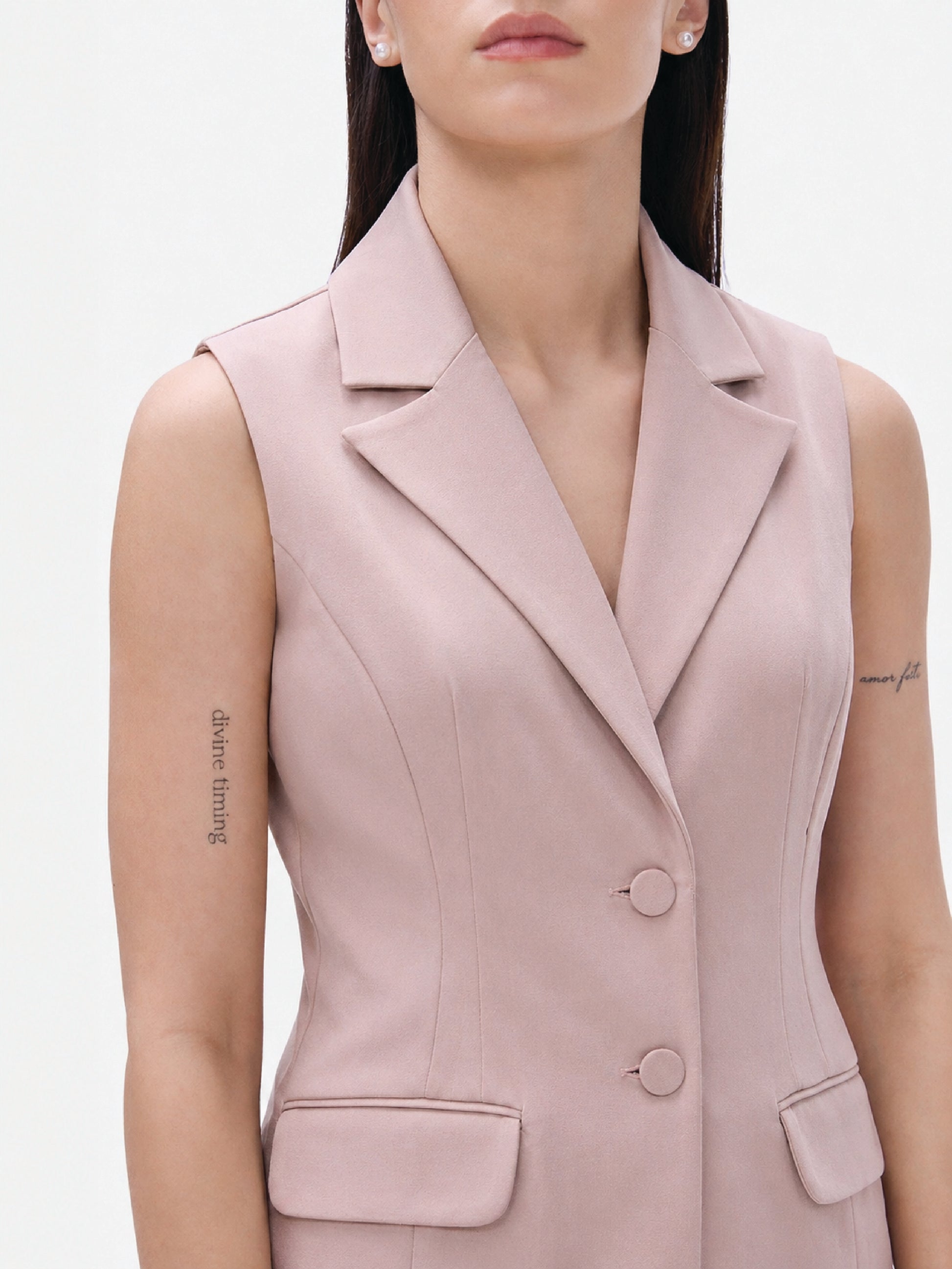 Dull Peach Tailored Blazer