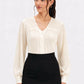 Cream V-Neck Top