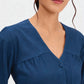 Blue V-Neck Top
