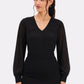 Black V-Neck Top
