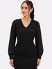 Black V-Neck Top