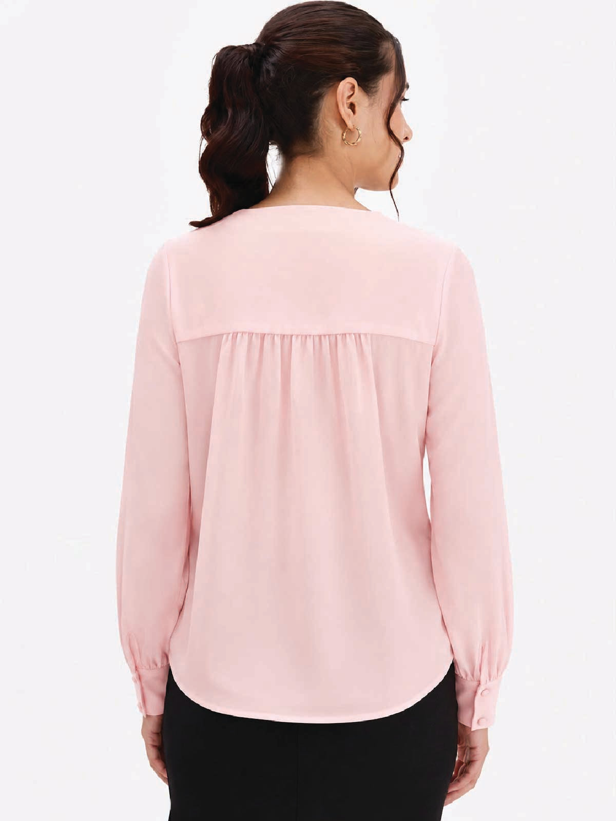 Pink V-Neck Top