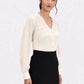 Cream V-Neck Top