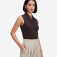 Brown Sleeveless Top