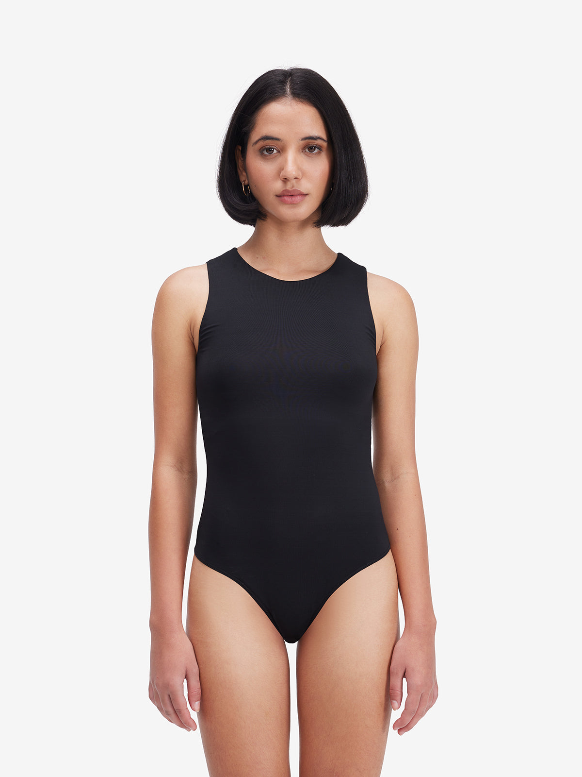 Black Sleeveless Bodysuit