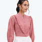 Red Victorian Ruffle Shirt