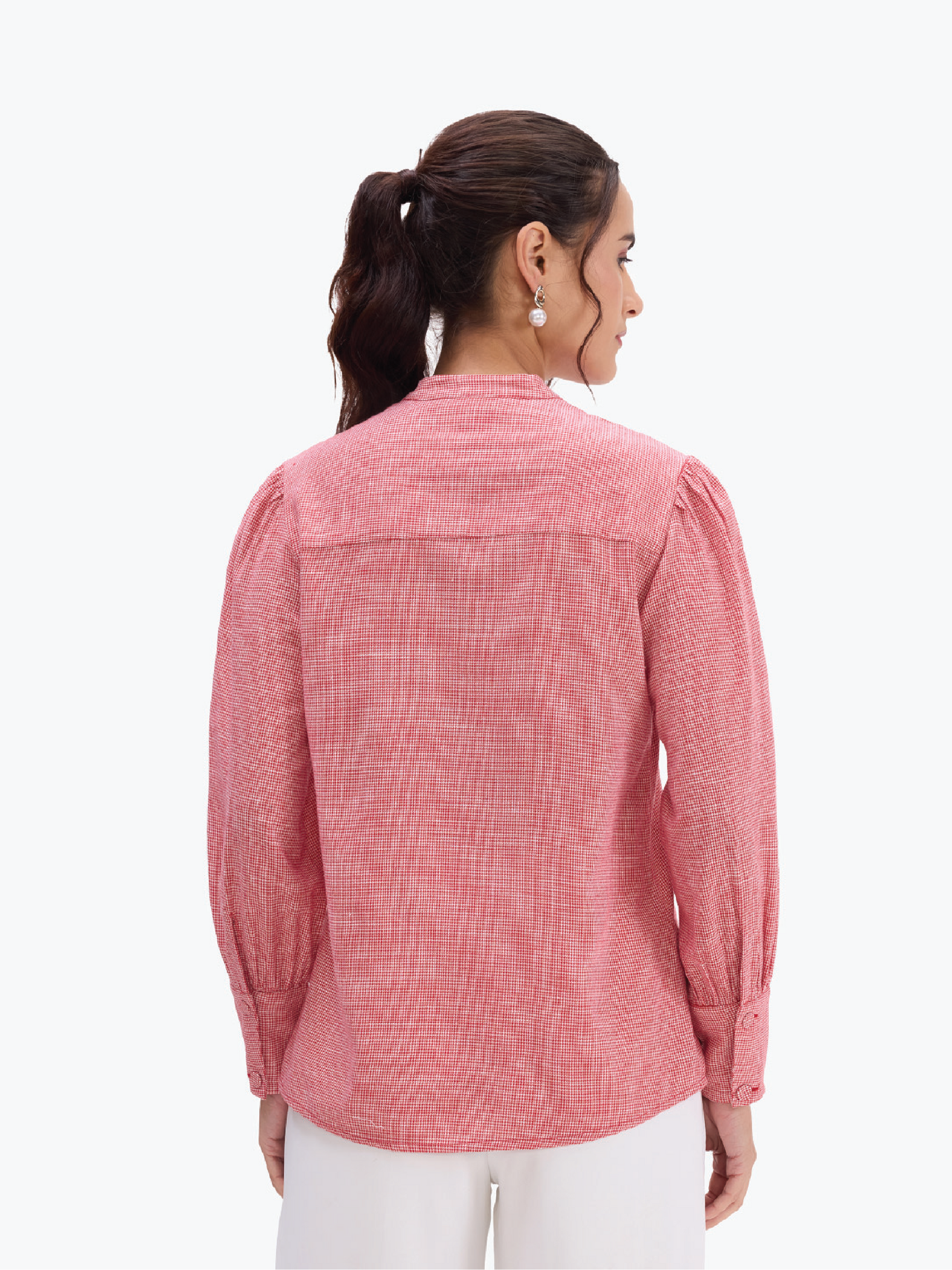 Red Victorian Ruffle Shirt