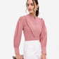 Red Victorian Ruffle Shirt