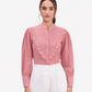 Red Victorian Ruffle Shirt