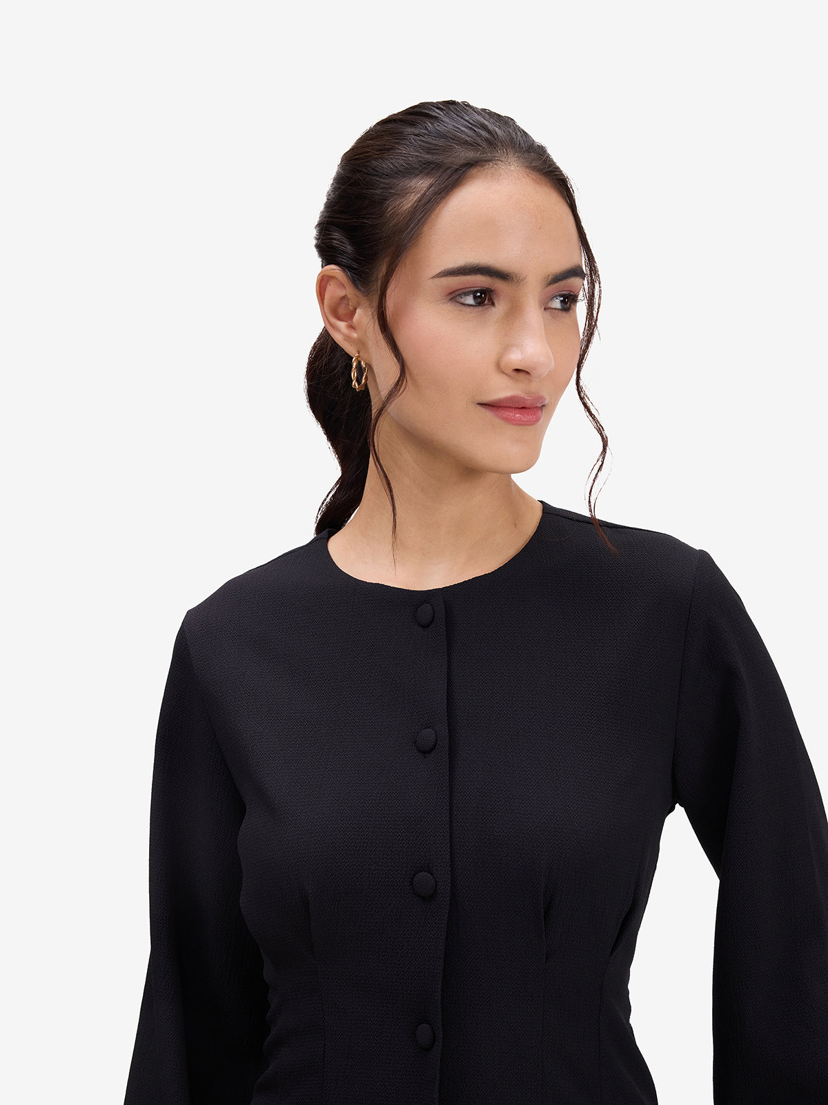 Black A-line Dress