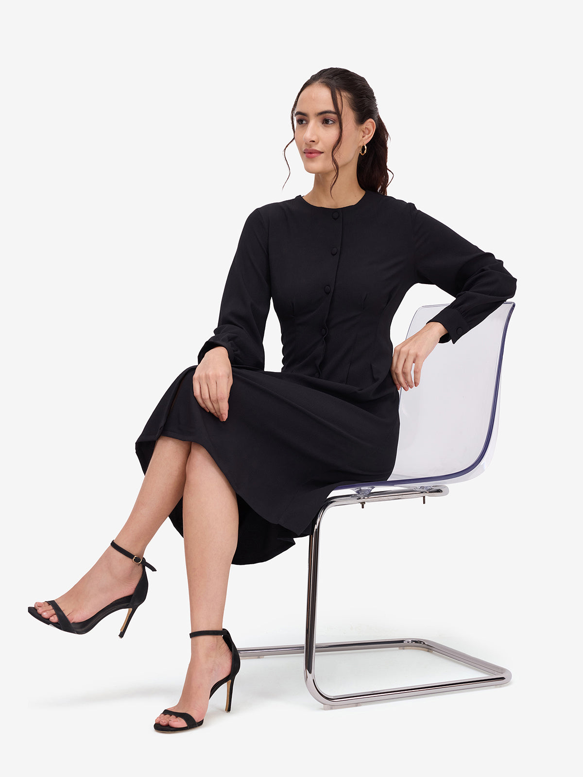 Black A-line Dress
