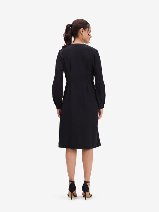 Black A-line Dress