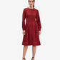 Maroon A-line Dress