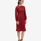Maroon A-line Dress