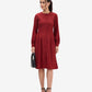 Maroon A-line Dress