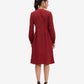 Maroon A-line Dress