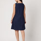 Serene 100% Cotton Navy Buttoned Dress