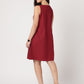 Serene 100% Cotton Maroon Buttoned Dress