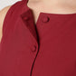 Serene 100% Cotton Maroon Buttoned Dress