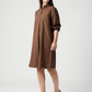 Statement Buttoned Shirt Dress