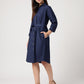100% Cotton Navy Shirt Dress